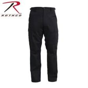Rothco NWT Tactical BDU Cargo Pants Military Uniform Army Style Black SL 27"-31"